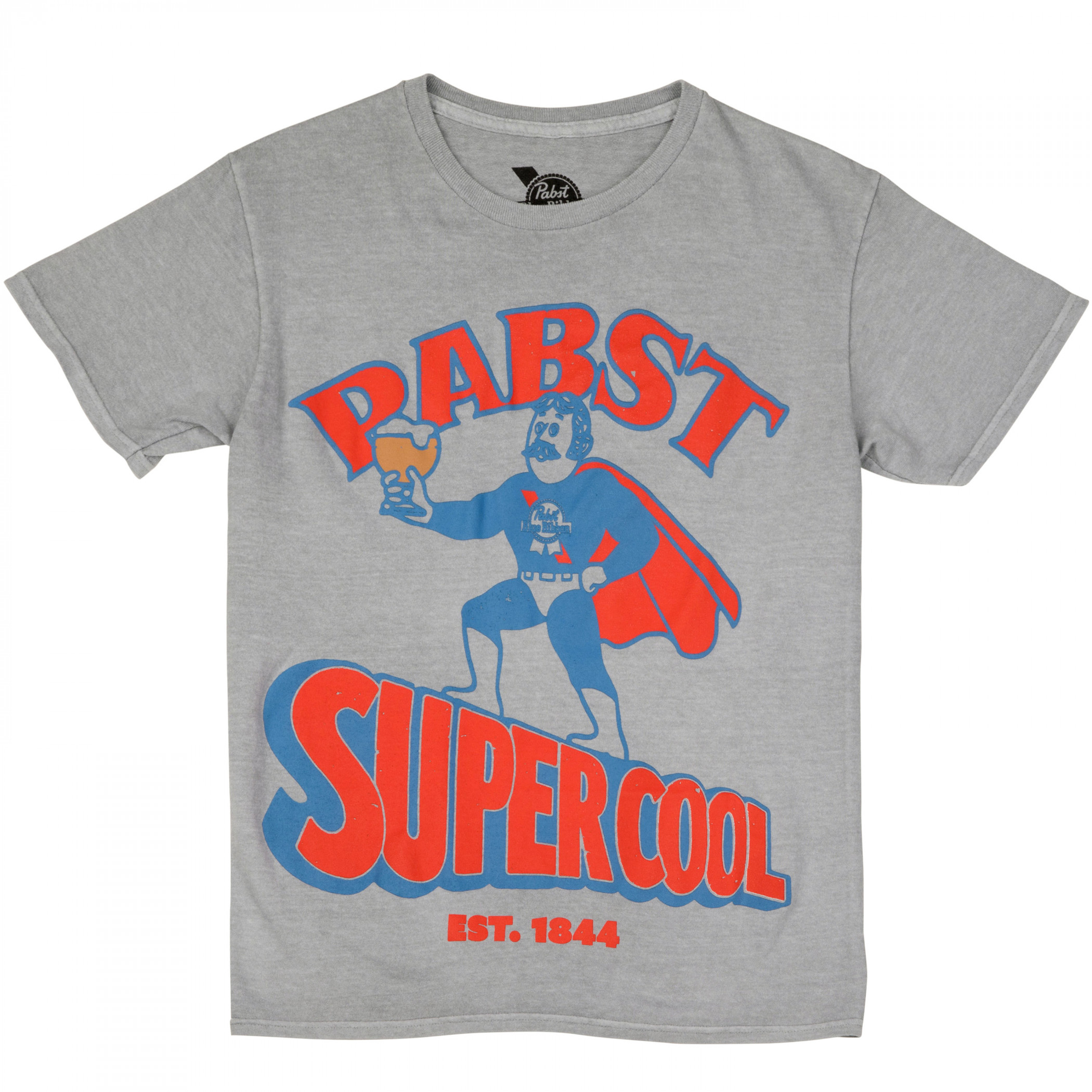 Pabst Blue Ribbon Supercool Man T-Shirt Grey | eBay